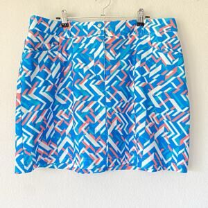 Slazenger Golf Geo Blue Pink Fitness Athletic Tennis Pickle Ball Skirt Shorts 12